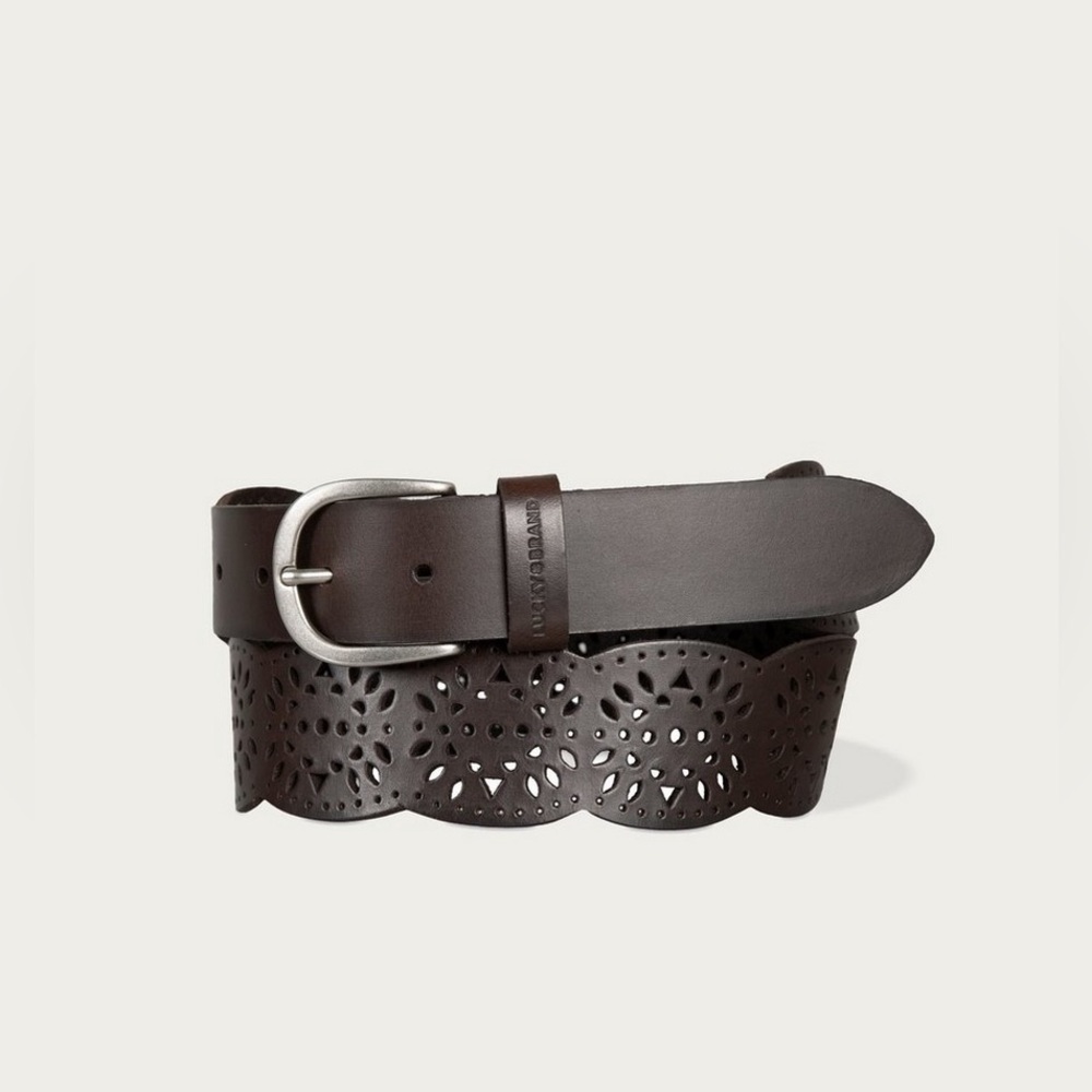 Lucky Brand Dark Brown Leather Belt
